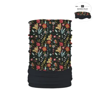 BUFANDA DE CUELLO CON POLAR - FLORES 