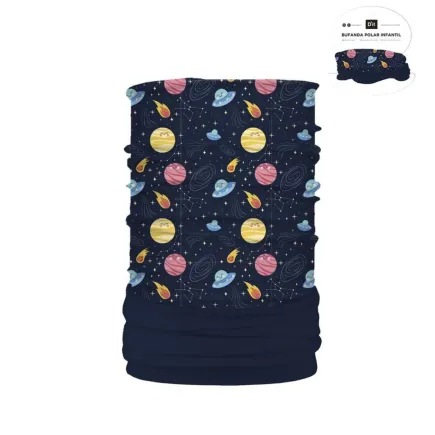 BUFANDA DE CUELLO CON POLAR INFANTIL - PLANETAS 