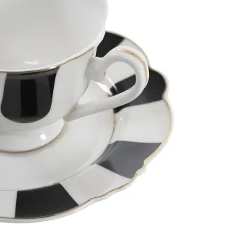 JUEGO DE CAFÉ 6X200ML -  EXCELLENCE RAYAS 