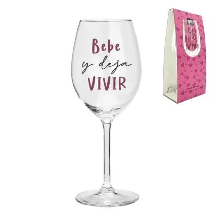 COPA DE VINO 430ML - BEBE Y DEJA VIVIR 