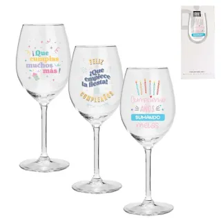 COPA DE VINO 430ML - CUMPLEAÑOS 