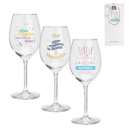 COPA DE VINO 430ML - CUMPLEAÑOS 