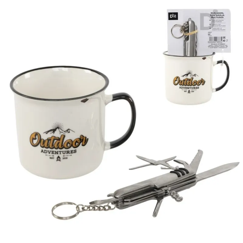 TAZA CON NAVAJA MULTIUSOS - AVENTURA 