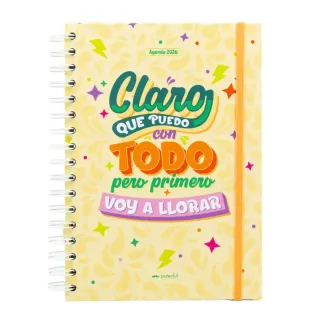 AGENDA ANUAL 2026 SEMANA VISTA - CLARO QUE PUEDO CON TODO PERO PRIMERO VOY A LLORAR 