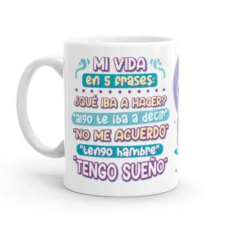 TAZA - MI VIDA EN 5 FRASES