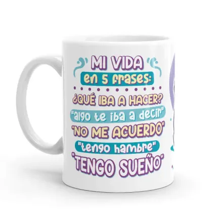TAZA - MI VIDA EN 5 FRASES