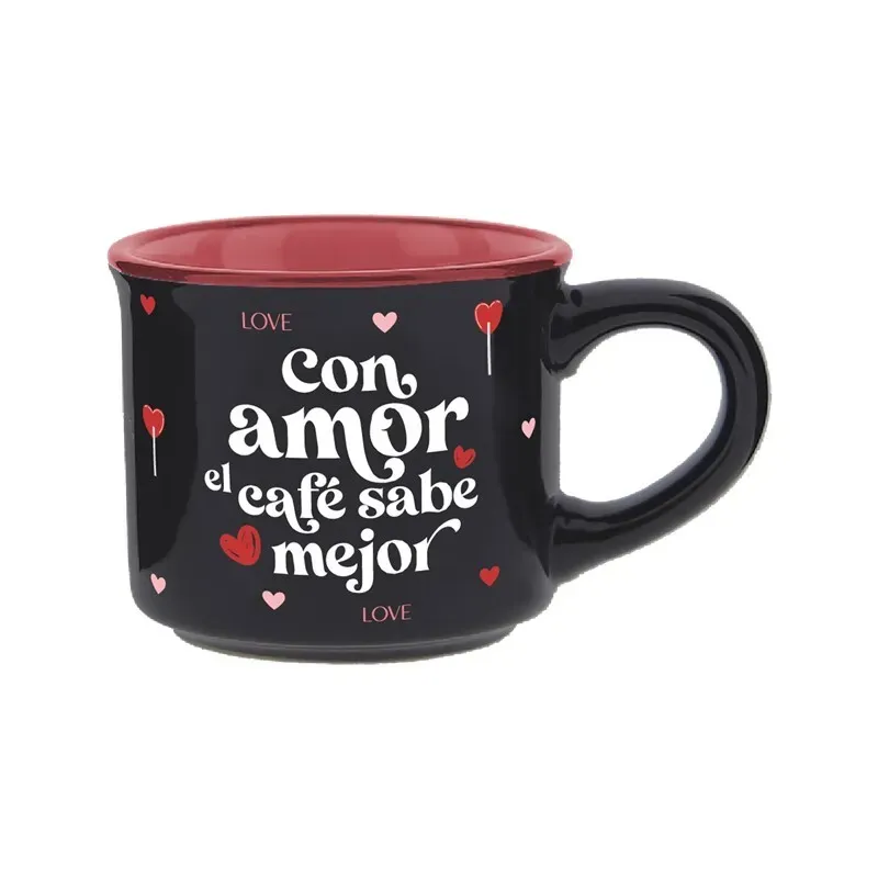 TAZA MINI - CON AMOR EL CAFE SABE MEJOR 