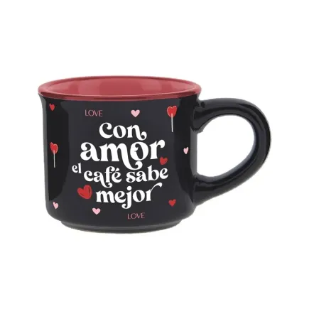 TAZA MINI - CON AMOR EL CAFE SABE MEJOR 