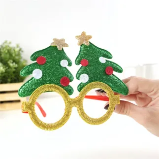 TAZA DE ARBOL DE NAVIDAD CON GAFAS DE NAVIDAD 