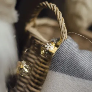 GUIRNALDA DE LUCES LED - COPOS DE NIEVE 