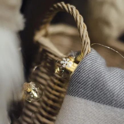 GUIRNALDA DE LUCES LED - COPOS DE NIEVE 