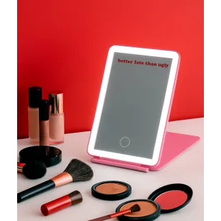 ESPEJO LED PORTATIL - BETTER LEATE THAN UGLY 