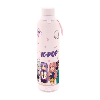 BOTELLA CON ALTAVOZ 600ML - PINK K-POP 
