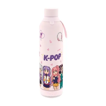 BOTELLA CON ALTAVOZ 600ML - PINK K-POP 