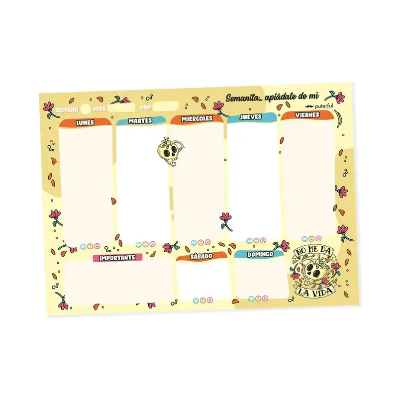 PLANIFICADOR SEMANAL A4 - NO ME DA LA VIDA 