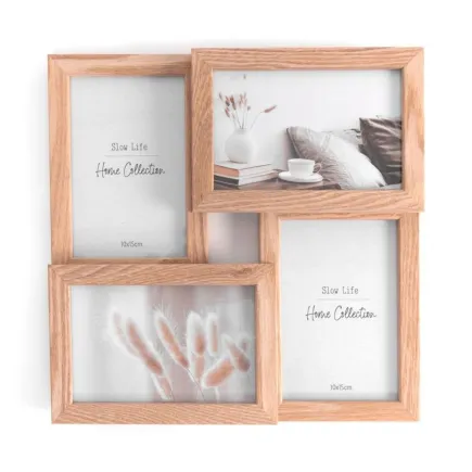 Portafotos Múltiple Madera 4 Fotos 10x15 | Marco Fotos Decorativo