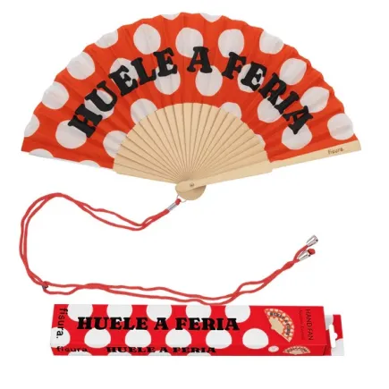 Abanico Huele a Feria con Colgador | Abanico Flamenco Original