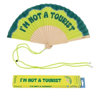 Abanico I’m Not a Tourist con Colgador | Abanico Original Verano