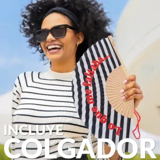 Abanico Lo Que Me Faltaba con Colgador | Abanico Divertido Verano