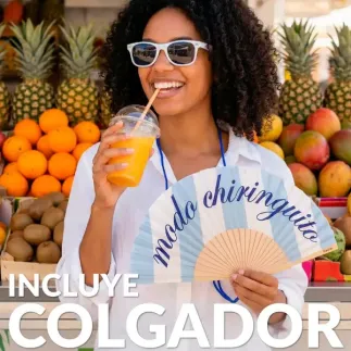 Abanico Modo Chiringuito con Colgador | Abanico Verano Original