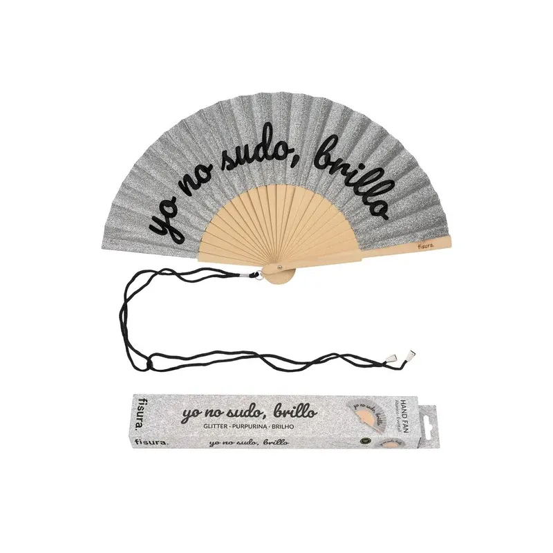 ABANICO PURPURINA - YO NO SUDO, BRILLO
