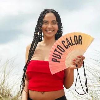 Abanico Puto Calor con Colgador | Abanico Divertido Verano