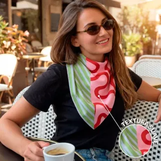 Pañuelo Bandana Multicolor 70x70 | Pañuelo Original Mujer y Hombre