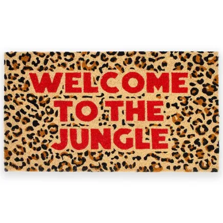 Felpudo Welcome to the Jungle | Felpudo Leopardo Fibra de Coco