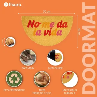 Felpudo No Me Da La Vida | Felpudo Original Fibra de Coco