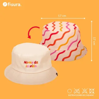 Bucket Hat Reversible No Me Da La Vida | Gorro Pescador Verano
