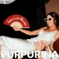 ABANICO PURPURINA ROJO  - LOVE IS IN THE AIR