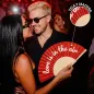 ABANICO PURPURINA ROJO  - LOVE IS IN THE AIR