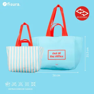 Bolsa Playa Reversible Out of the Office | Tote Bag Verano