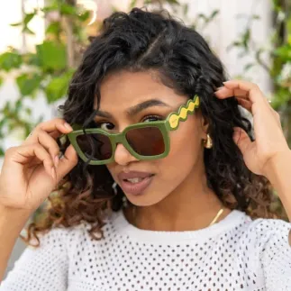 Gafas de Sol My Good Luck UV400 | Gafas Verdes Mujer