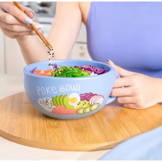 Poke Bowl Cerámica 680ml | Bol Original para Poke y Ramen