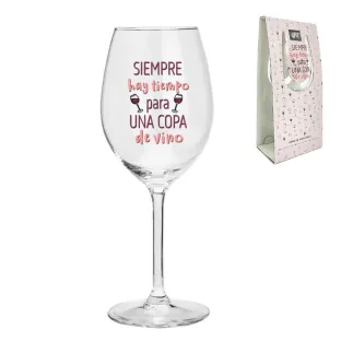 Copa de Vino 450 ml “Siempre Hay Tiempo”
