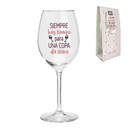 COPA DE VINO 450ML - SIEMPRE HAY TIEMPO..