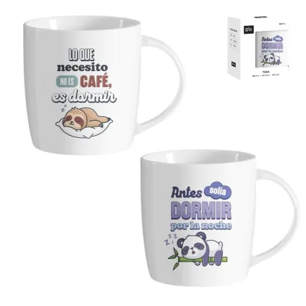 Taza 350 ml Dormir con Mensaje Divertido
