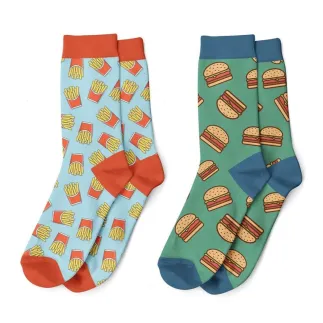 Calcetines Junk Food Talla 42-47 | Hamburguesa o Patatas