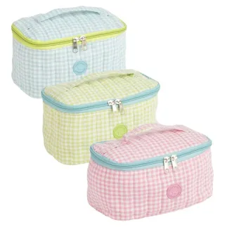 Neceser Vanity Vicky de Cuadros Vichy | 20 × 12 × 12 cm