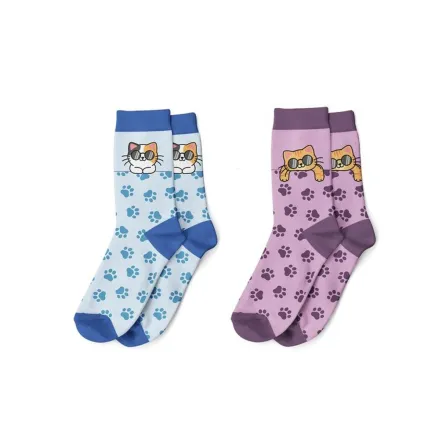 Calcetines Infantiles Gatos Talla 27-34 | 2 Diseños