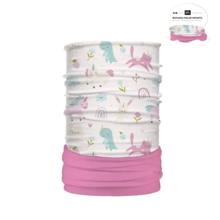 Bufanda de Cuello Polar Infantil Unicornios | Braga Niña