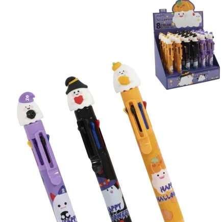 Bolígrafo Multicolor Halloween 8 Colores | 3 Modelos
