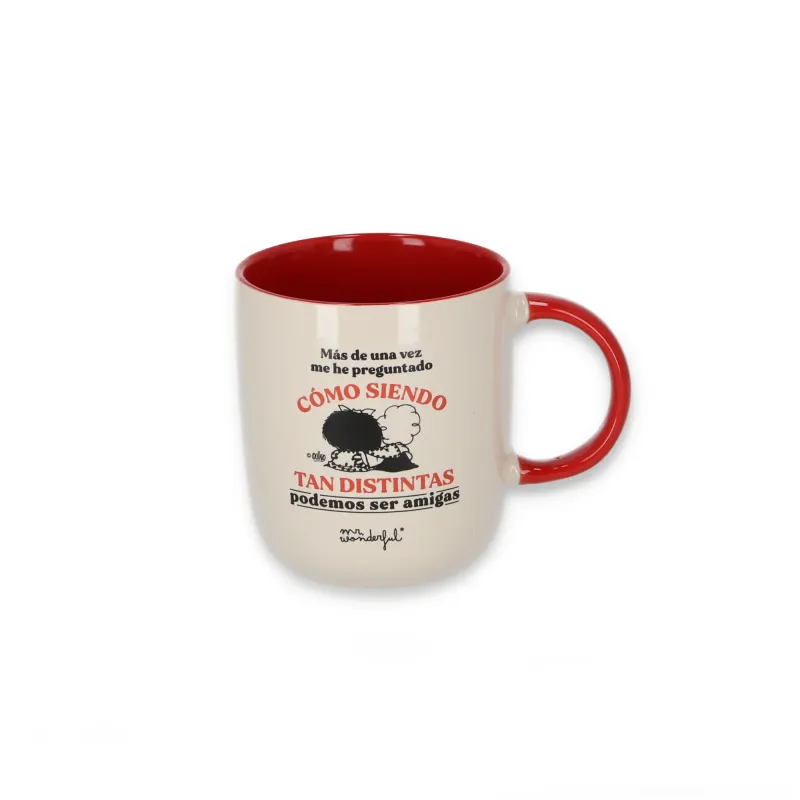 TAZA MAFALDA - COMO SIENDO TAN DISTINTAS... TAZA MAFALDA - COMO SIENDO TAN DISTINTAS...