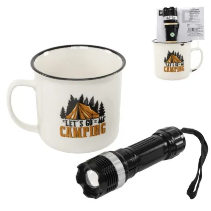 Taza Camping 400 ml con Linterna | Regalo Aventurero