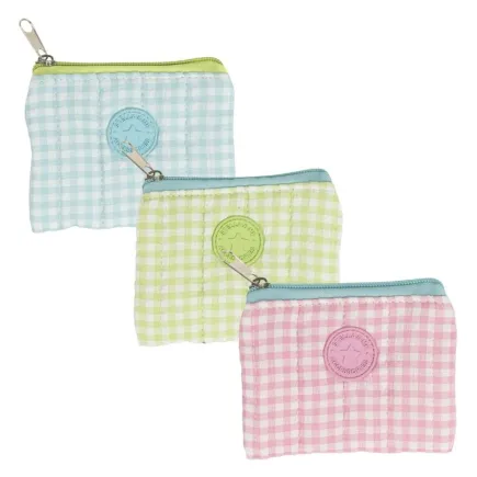 Monedero Vicky Vichy 12 cm | 3 Colores Pastel