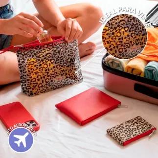Set 3 Neceseres Leopardo Fisura | Neceser de Viaje