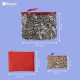 Set 3 Neceseres Leopardo Fisura | Neceser de Viaje