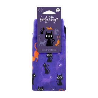 Calcetines de Gatos Magic Cats Morados 41-46 | Lovely Story