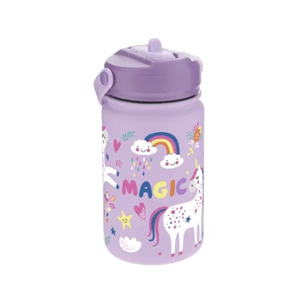 BOTELLA TÉRMICA CON ADAPTADOR INFANTIL 330ML - LILAC MAGIC